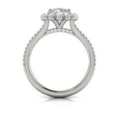 Floral Halo Engagement Ring