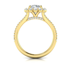 Floral Halo Engagement Ring