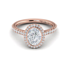 Regal Halo Oval Engagement Ring