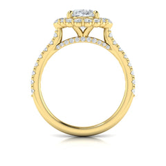 Horizon Halo Oval Engagement Ring