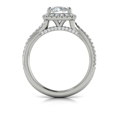 Entwined Euro Halo Round Engagement Ring
