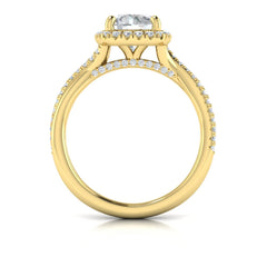 Entwined Euro Halo Round Engagement Ring