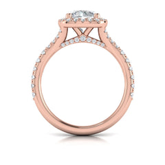 Euro Halo Round Engagement Ring