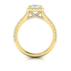 Elegant Halo Emerald Cut Engagement Ring
