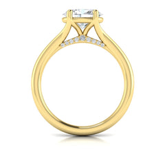 Horizon Solitaire Spit Shank Oval Engagement Ring