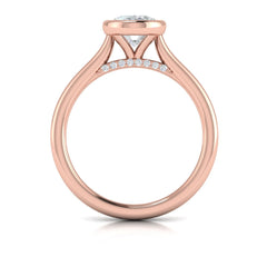 Singular Oval Bezel Engagement Ring