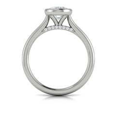 Singular Oval Bezel Engagement Ring