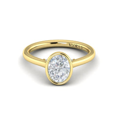 Singular Oval Bezel Engagement Ring