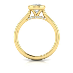 Singular Oval Bezel Engagement Ring