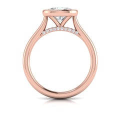 Horizon Solitaire Oval Bezel Engagement Ring