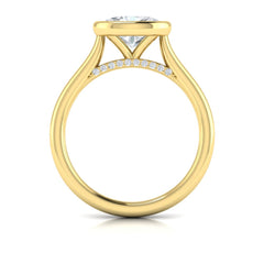 Horizon Solitaire Oval Bezel Engagement Ring