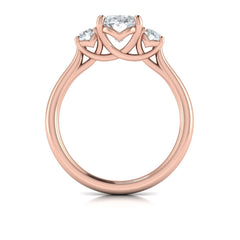 Tapestry Three Stone Oval Engagement Ring