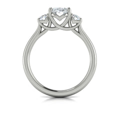 Tapestry Three Stone Oval Engagement Ring