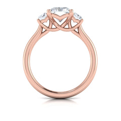 Tapestry Three Stone Emerald Cut Engagement Ring