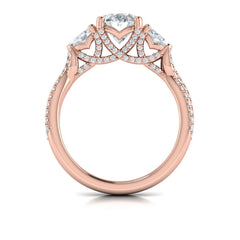 Brilliantly Entwined Three Stone Engagement Ring