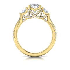 Brilliantly Entwined Three Stone Engagement Ring