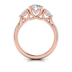 Entwined Three Stone Engagement Ring