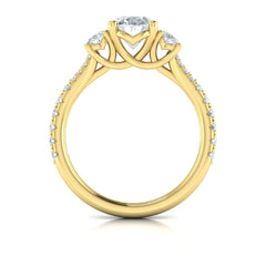 Embrace Oval Trilogy Engagement Ring
