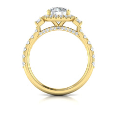 Harmony Trio Halo Engagement Ring