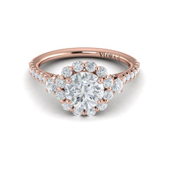 Enchanted Floral Halo Engagement Ring