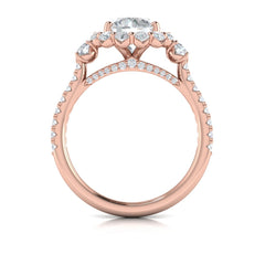 Enchanted Floral Halo Engagement Ring