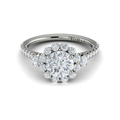 Enchanted Floral Halo Engagement Ring
