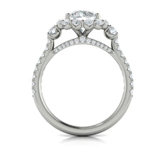 Enchanted Floral Halo Engagement Ring