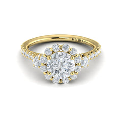 Enchanted Floral Halo Engagement Ring