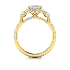 Blossom Halo Oval Engagement Ring