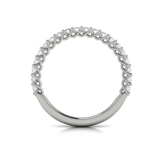 Matching Band for Interwoven Emerald Cut Three Stone Engagement Ring