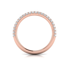 Matching Band for Solitaire Oval Engagement Ring with Hidden Halo