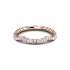 Matching Band for Entwined Solitaire Engagement Ring with Hidden Halo