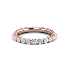 Matching Band for Classic Round Engagement Ring with Floating Diamond Band