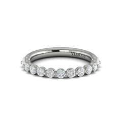 Matching Band for Classic Round Engagement Ring with Floating Diamond Band