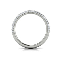 Matching Band for Shimmering Engagement Ring with Micropave Band