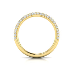 Matching Band for Shimmering Engagement Ring with Micropave Band