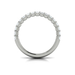 Matching Band for Eterna Oval Engagement Ring with Emerald Cut Band