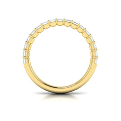 Matching Band for Eterna Oval Engagement Ring with Emerald Cut Band