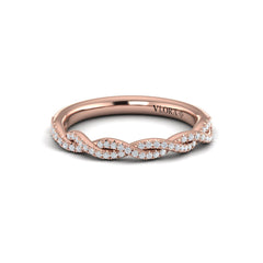Matching Band for Twist Diamond Engagement Ring with Hidden Halo