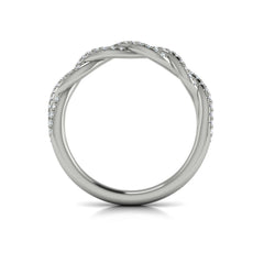 Matching Band for Twist Diamond Engagement Ring with Hidden Halo