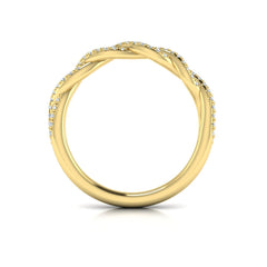 Matching Band for Twist Diamond Engagement Ring with Hidden Halo