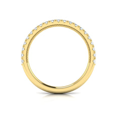 Matching Band for Cathedral Arch Double Halo Round Engagement Ring