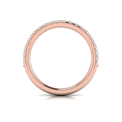 Matching Band for Unique Oval Halo Round Engagement Ring