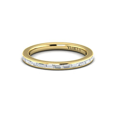 Matching Band for Modern Trio Oval Bezel Engagement Ring