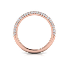 Matching Band for Shimmering Hidden Halo Engagement Ring with Micropave Band