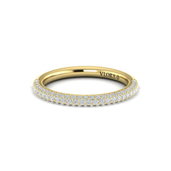 Matching Band for Shimmering Hidden Halo Engagement Ring with Micropave Band