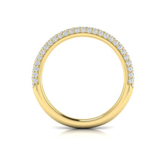 Matching Band for Shimmering Hidden Halo Engagement Ring with Micropave Band