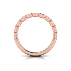 Matching Band for Bezeled Emerald Cut Engagement Ring